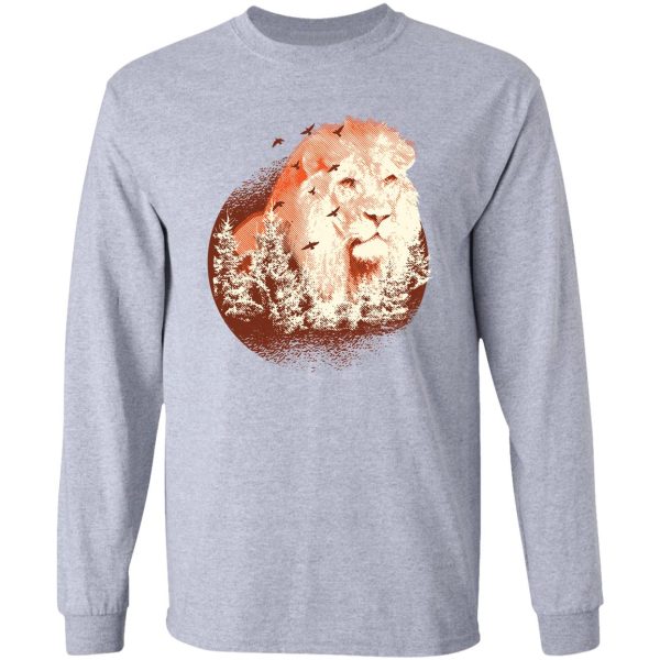 lion nature wilderness long sleeve