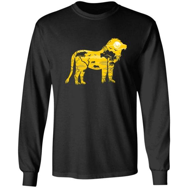 lion nature wilderness long sleeve