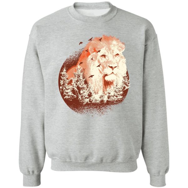 lion nature wilderness sweatshirt