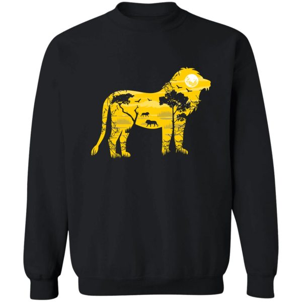 lion nature wilderness sweatshirt