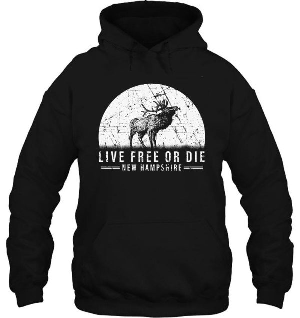 live free or die new hampshire hiking hoodie