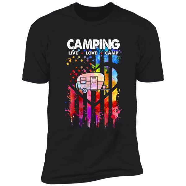 live love camp retro vintage camping tee shirt