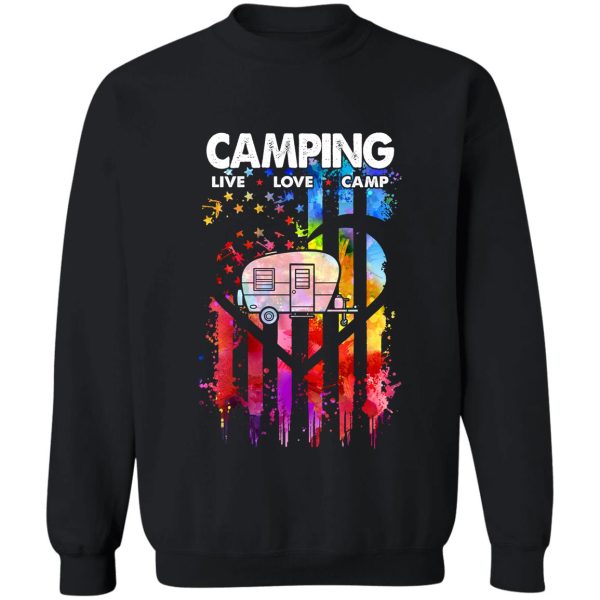 live love camp retro vintage camping tee sweatshirt