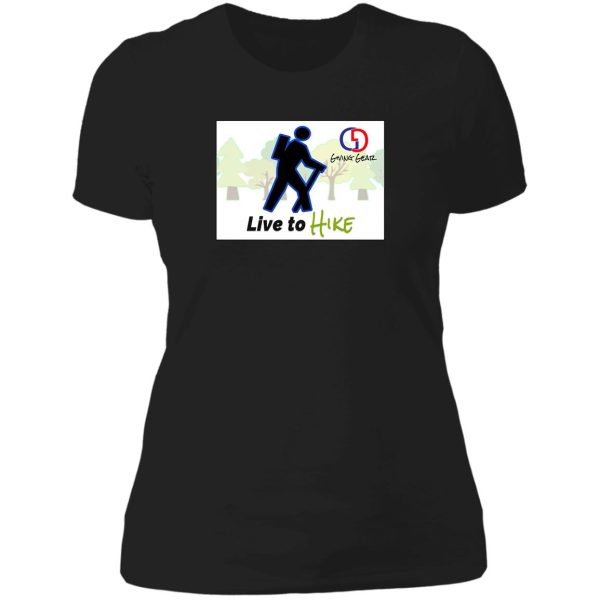 live to hike lady t-shirt