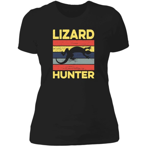 lizard hunter funny natural hunting lady t-shirt