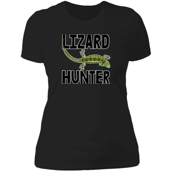 lizard hunter funny reptiles lizard lady t-shirt
