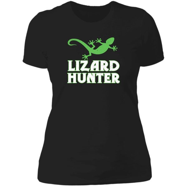 lizards hunter funny natural hunting lady t-shirt