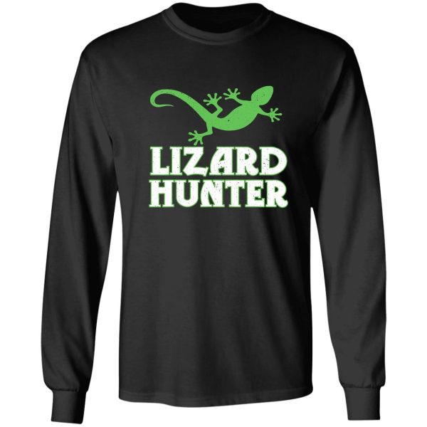 lizards hunter funny natural hunting long sleeve