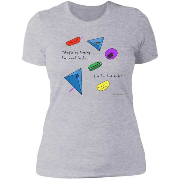 looking for hand holds... (colour) lady t-shirt
