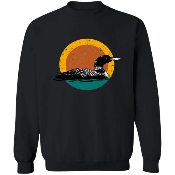 loon sunset- faded look with retro colors sweatshirt
