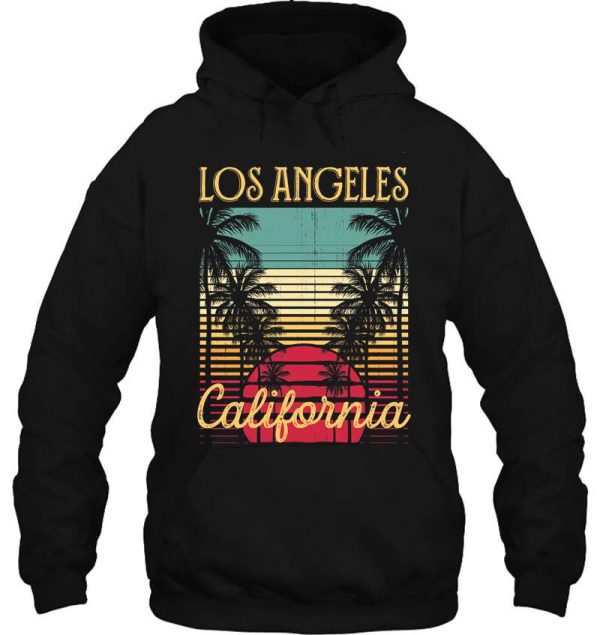 los angeles california retro vintage palm trees t-shirt hoodie