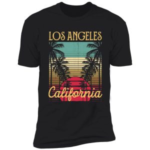 los angeles california retro vintage palm trees t-shirt shirt