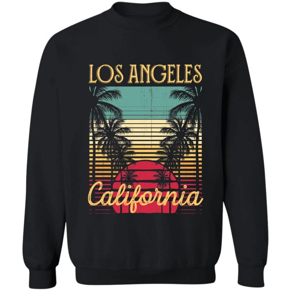 los angeles california retro vintage palm trees t-shirt sweatshirt