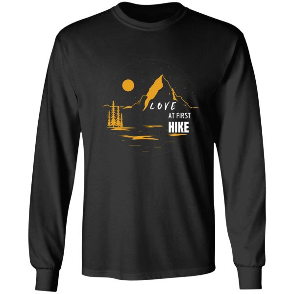 love at first hike-outdoor gift for him long sleeve