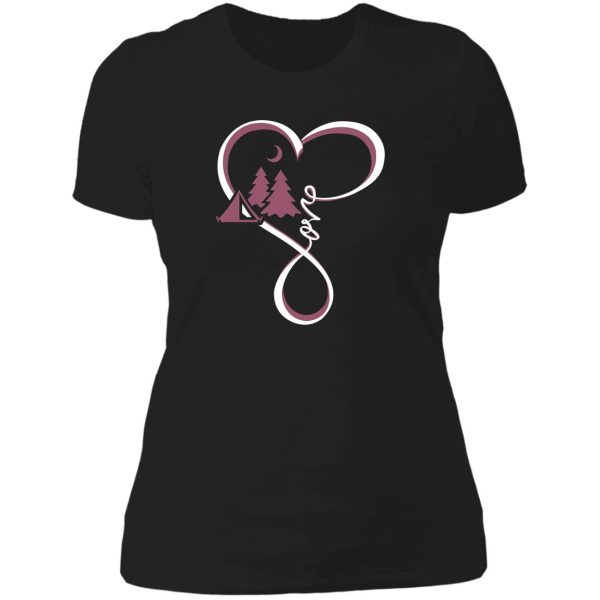 love camping heart lady t-shirt