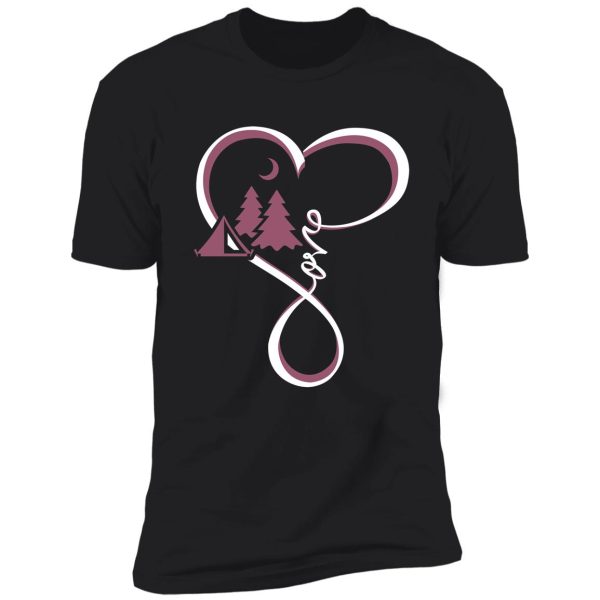 love camping heart shirt