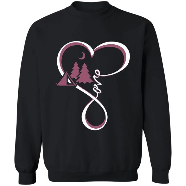 love camping heart sweatshirt