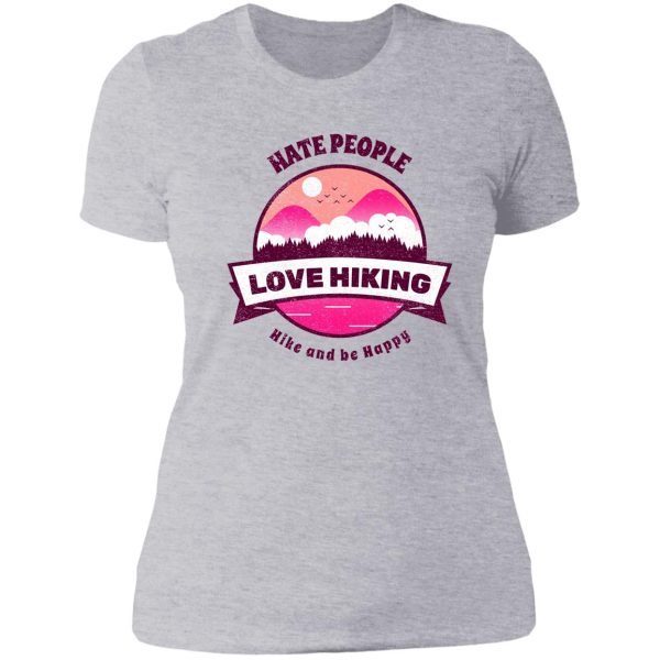 love hiking lady t-shirt