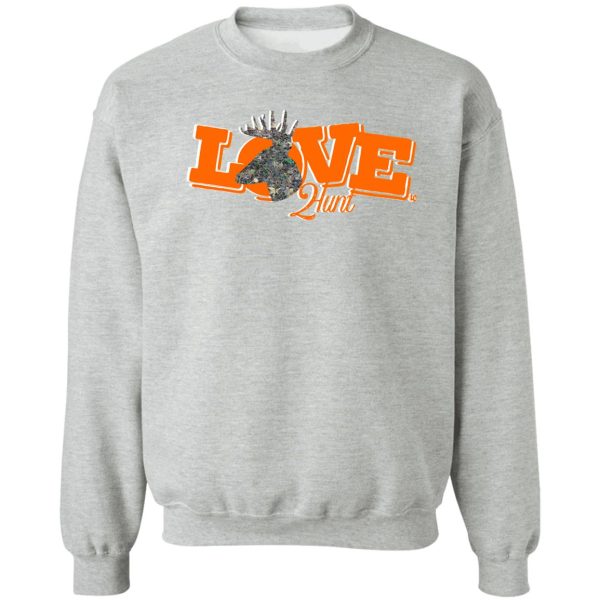 love2hunt camo buck head design sweatshirt