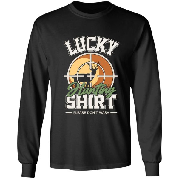 lucky hunting shirt funny deer hunter long sleeve