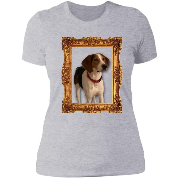 majestic treeing walker coonhound dog picture frame art tree walker lady t-shirt