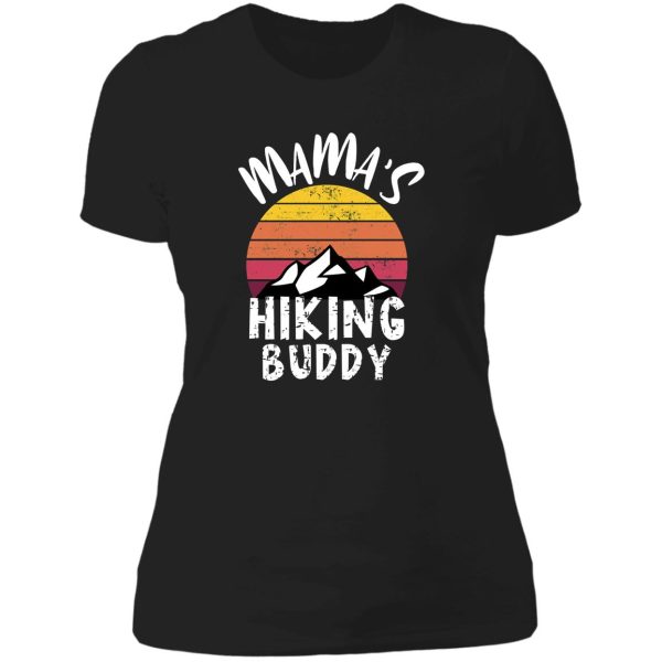 mamas hiking buddy lady t-shirt