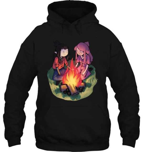 marceline and princess bubblegum sitting by the campfire hoodie