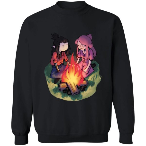 marceline and princess bubblegum sitting by the campfire sweatshirt