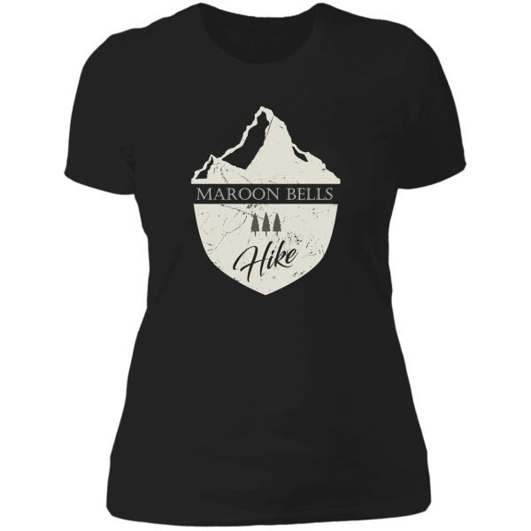 maroon bells colorado mountain hike lady t-shirt