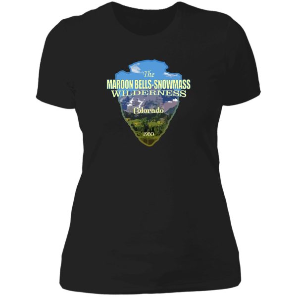 maroon bells-snowmass wilderness (arrowhead) lady t-shirt