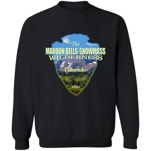 maroon bells-snowmass wilderness (arrowhead) sweatshirt