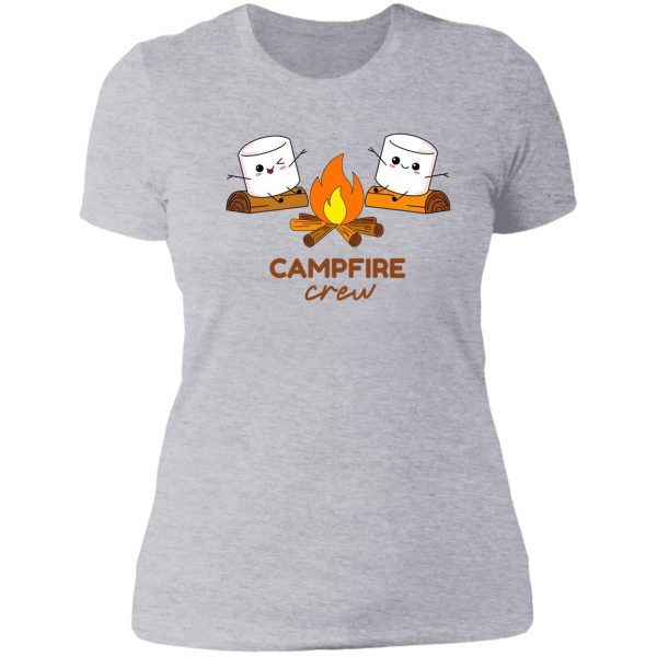 marshmallow campfire crew lady t-shirt