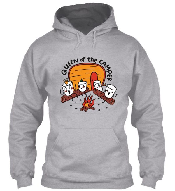 marshmallows happy camper camping lovers gift hoodie