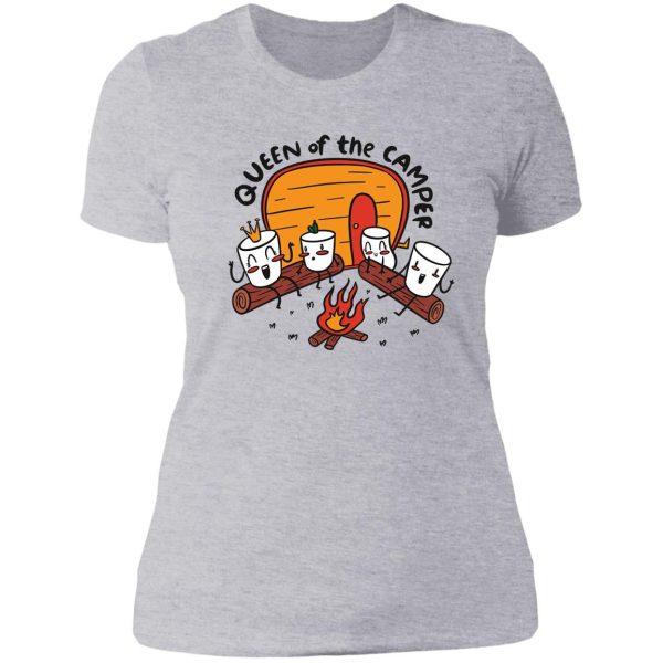 marshmallows happy camper camping lovers gift lady t-shirt