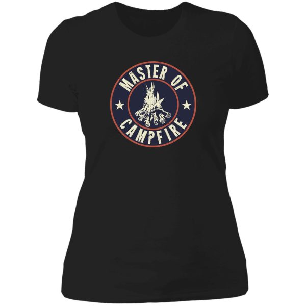 master of campfire lady t-shirt