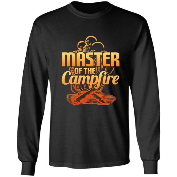 master of the campfire camping camper vintage long sleeve