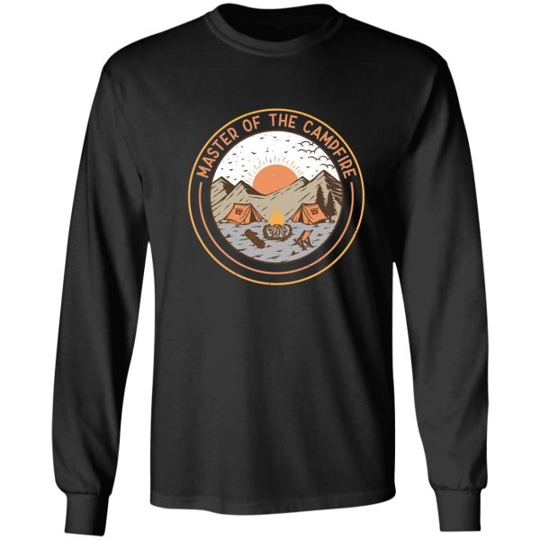 master of the campfire camping shirt vintage camper long sleeve