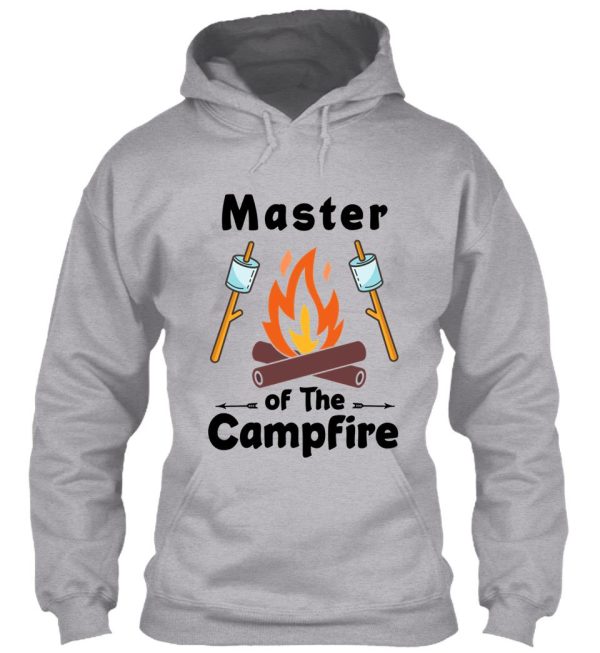 master of the campfire for camping hiking and outdoor lovers white hoodie