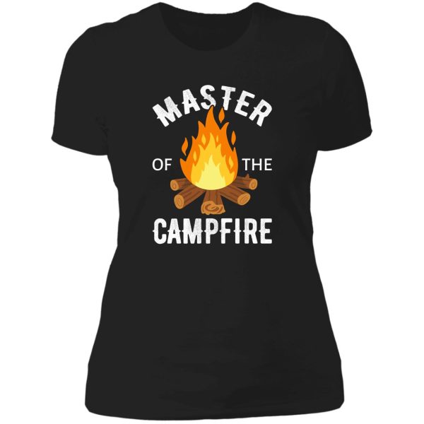 master of the campfire i - camping outdoors lady t-shirt