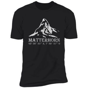 matterhorn alps gps switzerland mountain vacation gift shirt