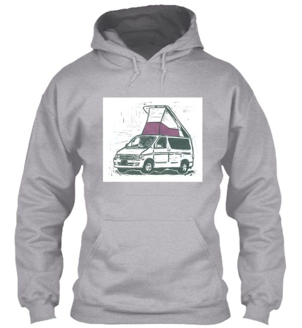 mazda bongo friendee camper van linocut hoodie