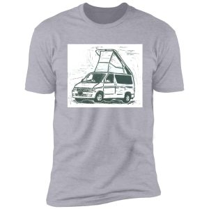 mazda bongo friendee camper van linocut shirt