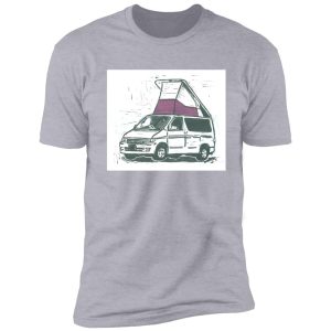 mazda bongo friendee camper van linocut shirt