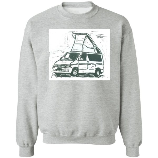 mazda bongo friendee camper van linocut sweatshirt