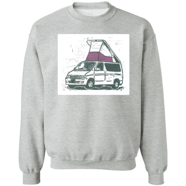 mazda bongo friendee camper van linocut sweatshirt