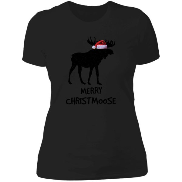 merry christmoose funny merry christmas for moose lovers lady t-shirt