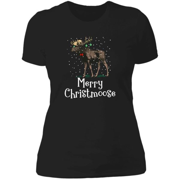 merry christmoose lady t-shirt