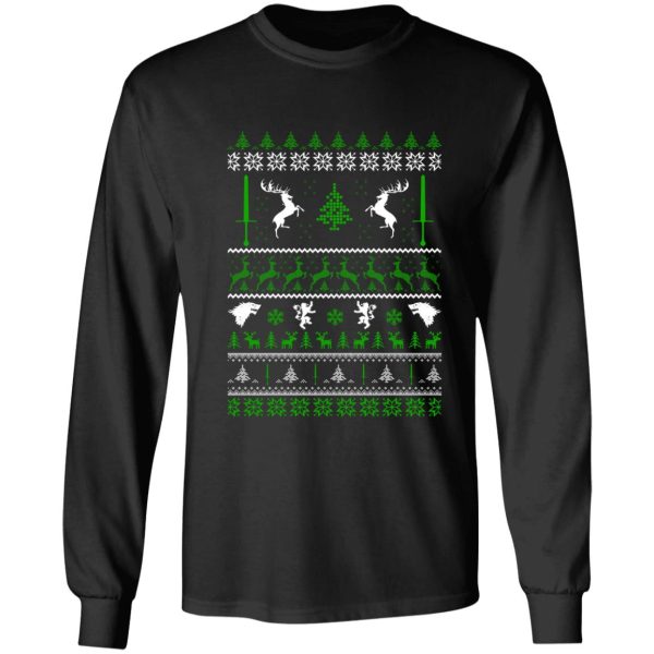 merry deers ugly christmas sweater funny tshirt long sleeve