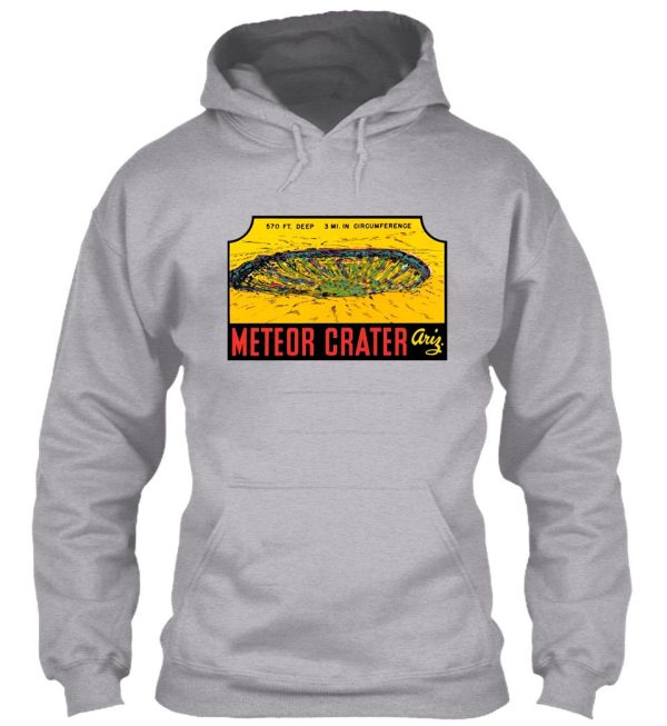 meteor crater arizona vintage travel decal hoodie