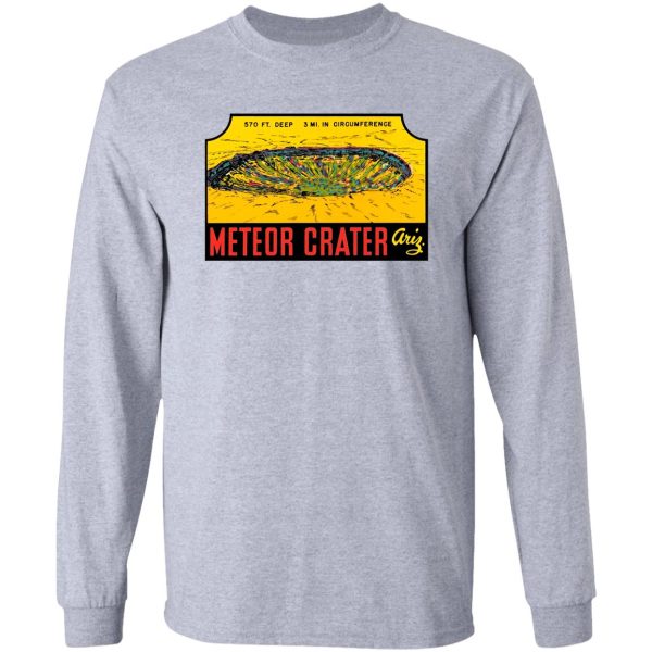 meteor crater arizona vintage travel decal long sleeve